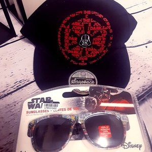Star Wars hat and sunglasses